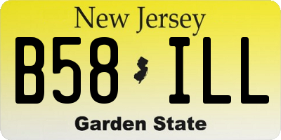 NJ license plate B58ILL
