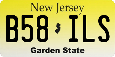NJ license plate B58ILS