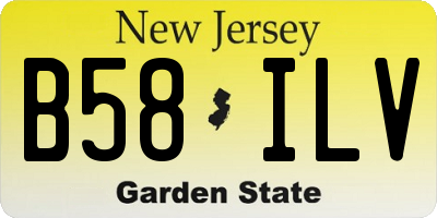 NJ license plate B58ILV