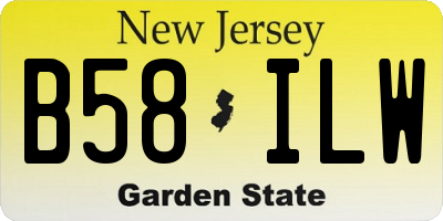 NJ license plate B58ILW