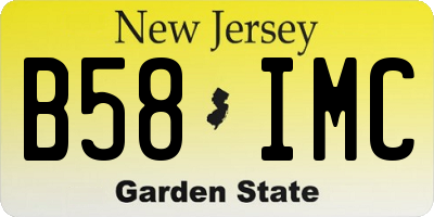 NJ license plate B58IMC