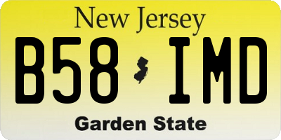 NJ license plate B58IMD