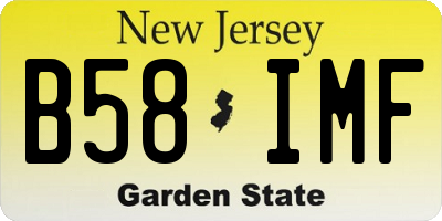 NJ license plate B58IMF