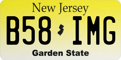 NJ license plate B58IMG