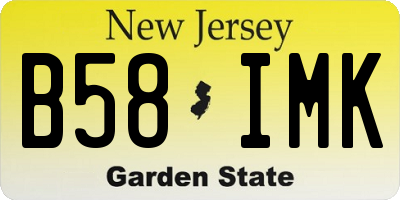 NJ license plate B58IMK