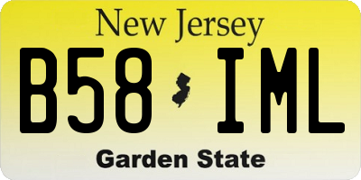 NJ license plate B58IML