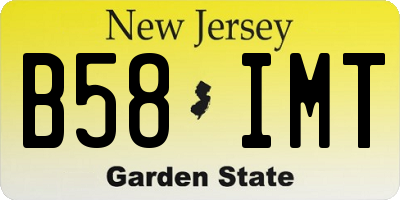 NJ license plate B58IMT