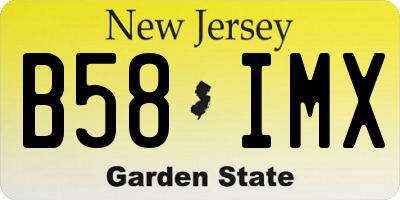 NJ license plate B58IMX