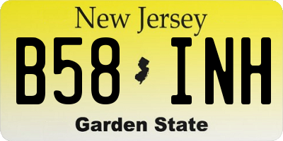 NJ license plate B58INH