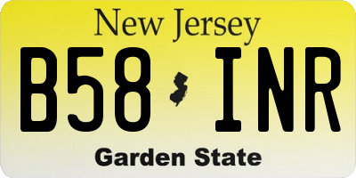 NJ license plate B58INR