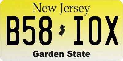 NJ license plate B58IOX