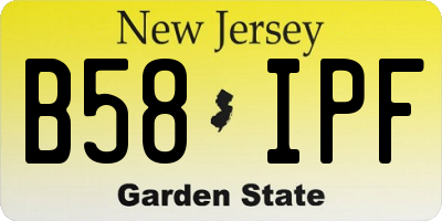 NJ license plate B58IPF