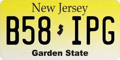 NJ license plate B58IPG