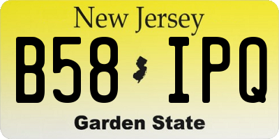 NJ license plate B58IPQ