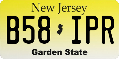 NJ license plate B58IPR