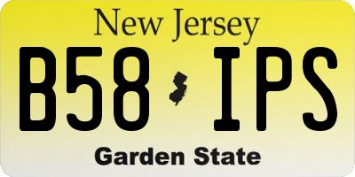 NJ license plate B58IPS