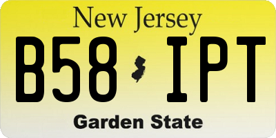 NJ license plate B58IPT