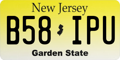 NJ license plate B58IPU