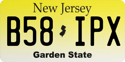NJ license plate B58IPX
