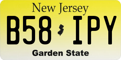 NJ license plate B58IPY