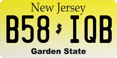 NJ license plate B58IQB