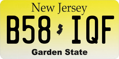 NJ license plate B58IQF