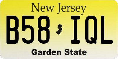 NJ license plate B58IQL