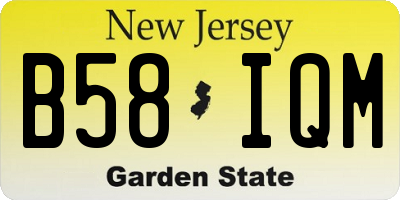NJ license plate B58IQM