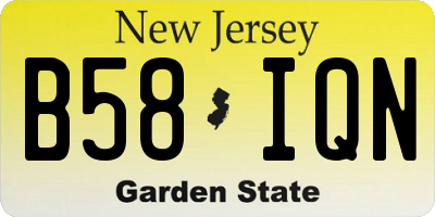 NJ license plate B58IQN