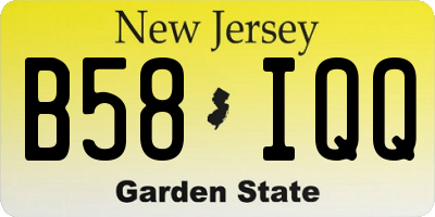 NJ license plate B58IQQ