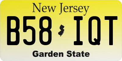 NJ license plate B58IQT