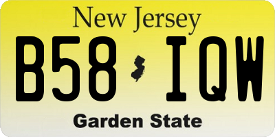 NJ license plate B58IQW