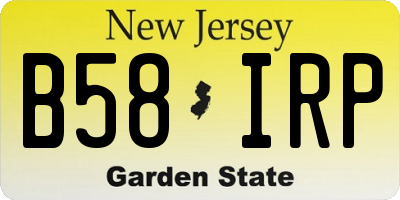 NJ license plate B58IRP