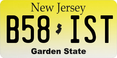 NJ license plate B58IST