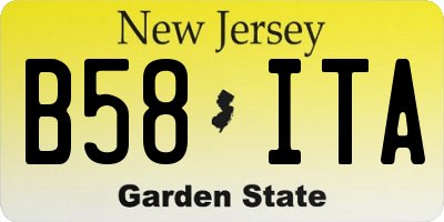 NJ license plate B58ITA