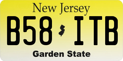 NJ license plate B58ITB
