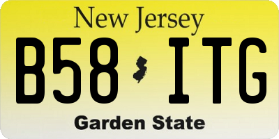 NJ license plate B58ITG