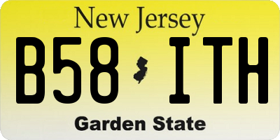 NJ license plate B58ITH