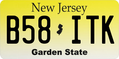 NJ license plate B58ITK