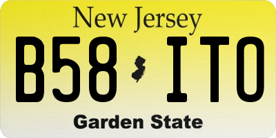 NJ license plate B58ITO