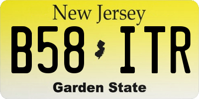 NJ license plate B58ITR