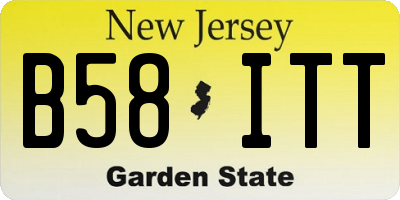 NJ license plate B58ITT