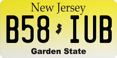 NJ license plate B58IUB