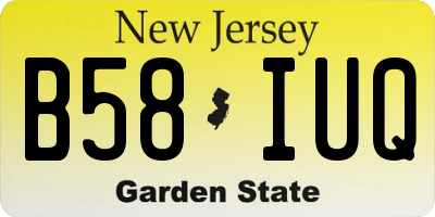 NJ license plate B58IUQ