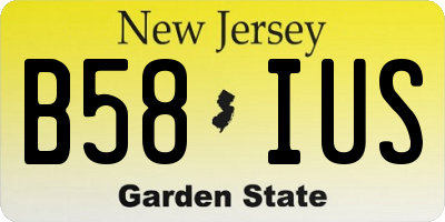 NJ license plate B58IUS