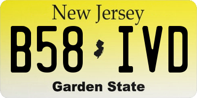 NJ license plate B58IVD
