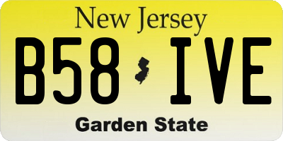 NJ license plate B58IVE