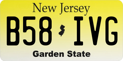 NJ license plate B58IVG