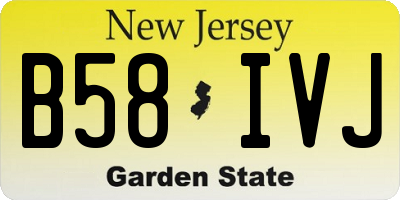 NJ license plate B58IVJ