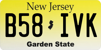 NJ license plate B58IVK